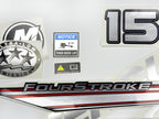 Vinyl graphic silver shimmer decals set suitable for Mercury 15 hp four stroke outboard engine. Vinyl silver shimmer stickers kit for Mercury 15 hp four stroke Handmade