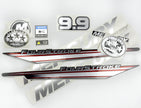 Vinyl graphic silver shimmer decals set suitable for Mercury 9.9 hp four stroke outboard engine. Vinyl silver shimmer stickers kit for Mercury 9.9 hp four stroke Handmade
