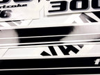 Vinyl black with clear film decals set suitable for Yamaha 300 hp four stroke outboard engine for white cover. Vinyl stickers kit for Yamaha 300 hp four stroke Handmade