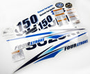 Vinyl graphic decals clear film set suitable for Suzuki 150 hp outboard engine four stroke. Vinyl stickers kit for suzuki 150 hp Handmade