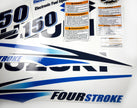 Vinyl graphic decals clear film set suitable for Suzuki 150 hp outboard engine four stroke. Vinyl stickers kit for suzuki 150 hp Handmade