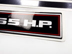 Vinyl graphic red with chrome shine retro decals set suitable for Mercury 6.5 hp outboard engine 1970