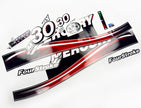 Vinyl graphic decals set suitable for Mercury 30 hp four stroke outboard engine. Vinyl stickers kit for Mercury 30 hp Handmade