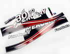 Vinyl graphic decals set suitable for Mercury 30 hp four stroke outboard engine. Vinyl stickers kit for Mercury 30 hp Handmade