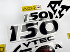 Vinyl graphic decals set chrome color suitable for Honda VTEC 150 hp four stroke outboard engine. Vinyl stickers kit for Honda 150 hp four stroke Handmade