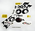 Vinyl graphic decals set chrome color suitable for Honda VTEC 100 hp four stroke outboard engine. Vinyl stickers kit for Honda 100 hp four stroke Handmade