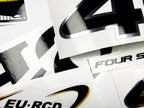 Vinyl graphic decals set chrome color suitable for Honda 40 hp four stroke outboard engine. Vinyl stickers kit for Honda 40  hp four stroke Handmade