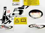 Vinyl graphic decals set chrome color suitable for Honda 5 hp four stroke outboard engine. Vinyl stickers kit for Honda 5 hp four stroke Handmade
