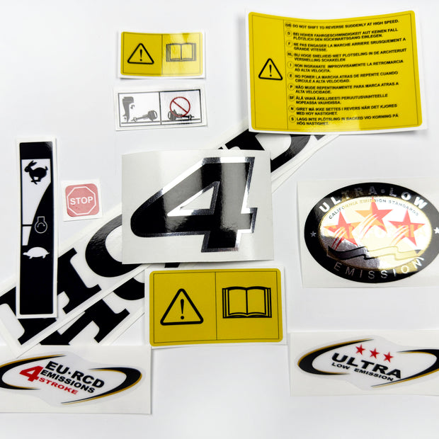 Vinyl graphic decals set chrome color suitable for Honda 4 hp four stroke outboard engine. Vinyl stickers kit for Honda 4 hp four stroke Handmade