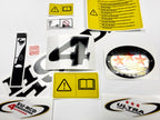 Vinyl graphic decals set chrome color suitable for Honda 4 hp four stroke outboard engine. Vinyl stickers kit for Honda 4 hp four stroke Handmade