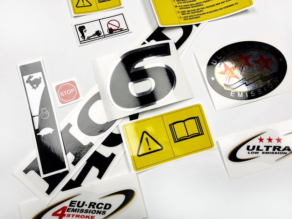 Vinyl graphic decals set chrome color suitable for Honda 6 hp four stroke outboard engine. Vinyl stickers kit for Honda 6  hp four stroke Handmade