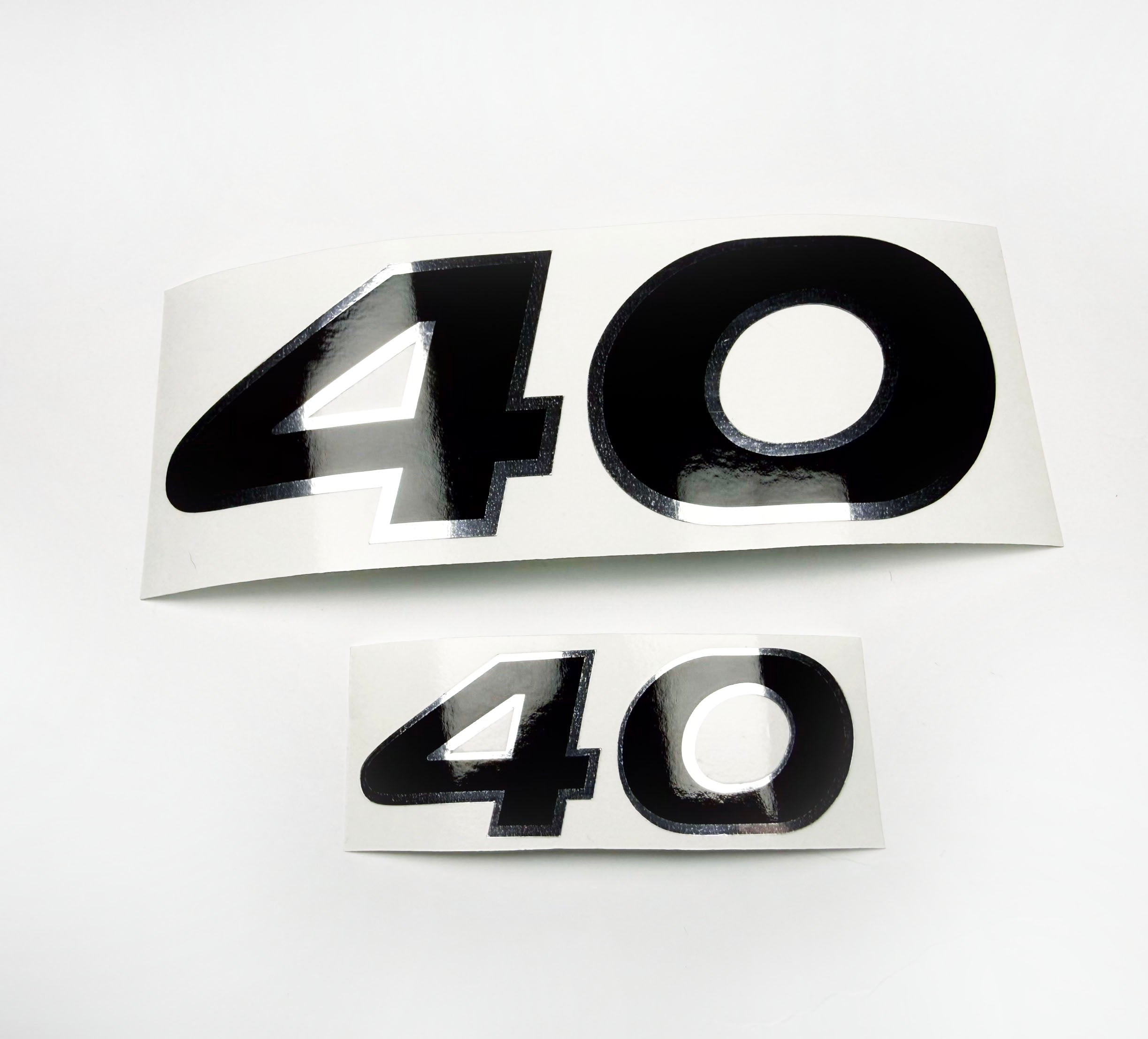 Vinyl graphic decals set two numbers 