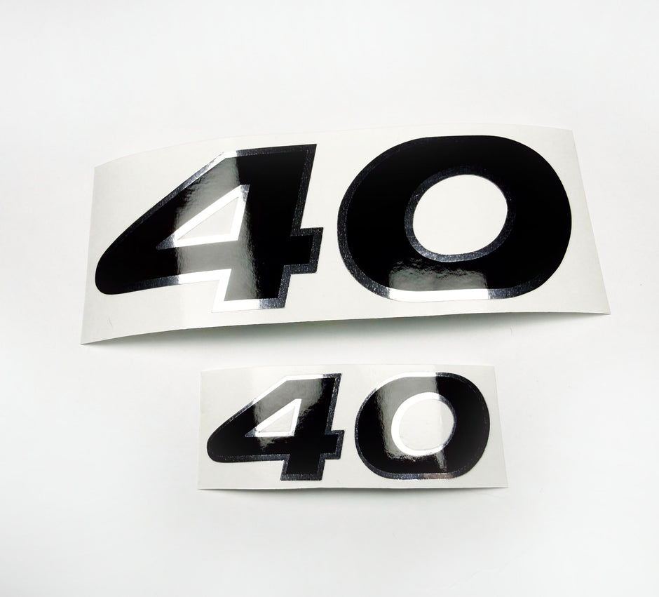 Vinyl graphic decals set two numbers 