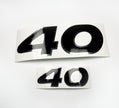Vinyl graphic decals set two numbers 