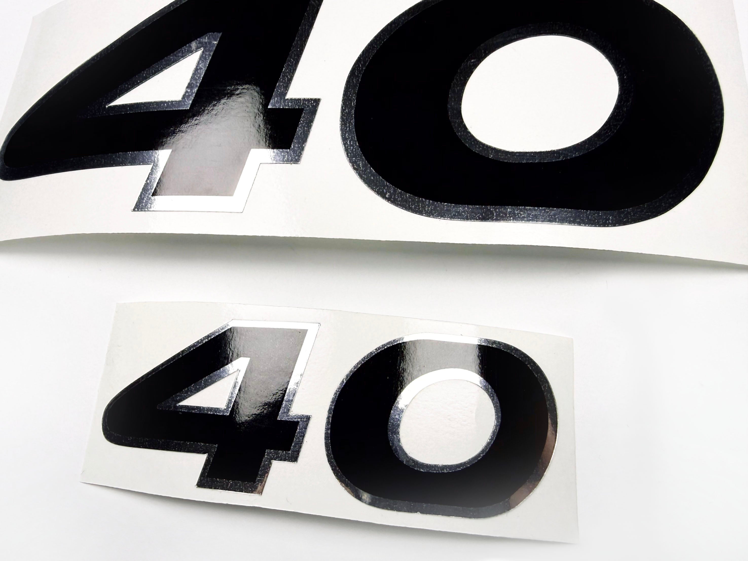 Vinyl graphic decals set two numbers 