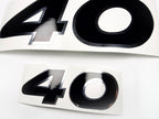 Vinyl graphic decals set two numbers 