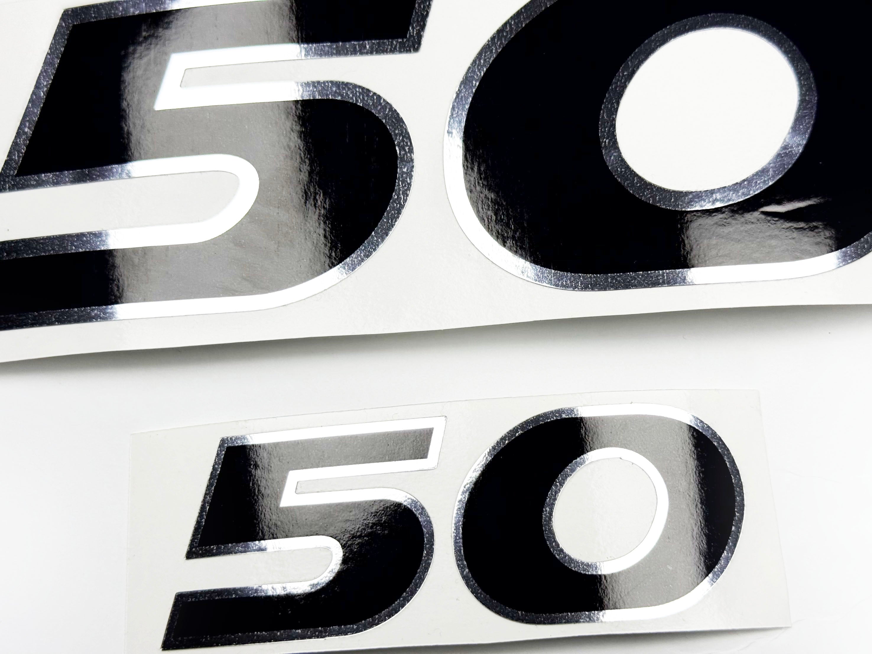Vinyl graphic decals set two numbers 