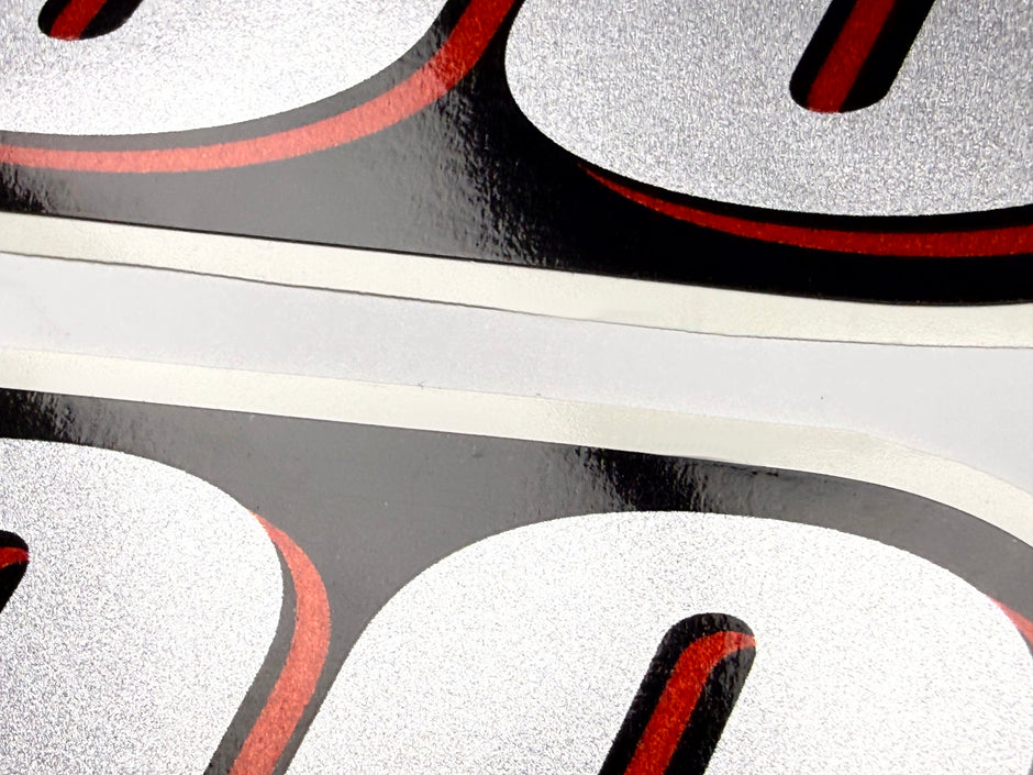 Vinyl graphic red silver shimmer decal numder suitable for Suzuki 100 hp four stroke outboard engine. Vinyl sticker number for suzuki 100 hp four stroke Handmade