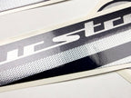 Vinyl graphic decals metalized silver shimmer set suitable for Yamaha 15 hp four stroke outboard engine. Vinyl stickers kit for Yamaha 15 hp four stroke Handmade