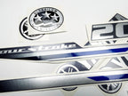 Vinyl graphic metalized silver shimmer decals set suitable for Yamaha 20 hp four stroke outboard engine. Vinyl stickers kit for Yamaha 20 hp four stroke Handmade