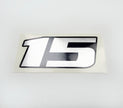 Vinyl graphic metalized silver shimmer decal number for Yamaha 15 hp four stroke outboard engine. Vinyl sticke numbers kit for yamaha 15 hp four stroke Handmade