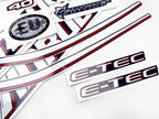 Vinyl graphic decals set suitable for Evinrude 40 hp two stroke outboard engine for blue cover cowling . Vinyl stickers kit for Ewinrude 40 hp two stroke Handmade