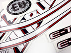 Vinyl graphic decals set suitable for Evinrude 60 hp two stroke outboard engine for blue cover cowling . Vinyl stickers kit for Ewinrude 60 hp two stroke Handmade