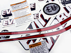 Vinyl graphic decals set suitable for Evinrude 50 hp two stroke outboard engine for blue cover cowling . Vinyl stickers kit for Ewinrude 50 hp two stroke Handmade