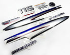 Vinyl graphic metalized silver shimmer decals set suitable for Yamaha 115 hp four stroke outboard engine. Vinyl stickers kit for Yamaha 115 hp four stroke Handmade