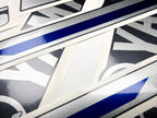 Vinyl graphic decals metalized silver shimmer set suitable for Yamaha 15 hp four stroke outboard engine. Vinyl stickers kit for Yamaha 15 hp four stroke Handmade