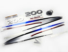 Vinyl graphic metalized silver shimmer decals set suitable for Yamaha 200 hp four stroke outboard engine. Vinyl stickers kit for Yamaha 200 hp four stroke Handmade
