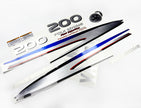 Vinyl graphic metalized silver shimmer decals set suitable for Yamaha 200 hp four stroke outboard engine. Vinyl stickers kit for Yamaha 200 hp four stroke Handmade