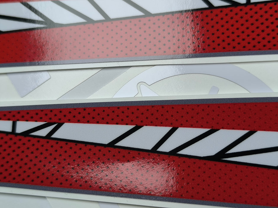 Vinyl graphic red decals set suitable for Yamaha 90 hp two stroke outboard engine. Vinyl stickers kit for yamaha 90 hp two stroke Handmade (Copy)