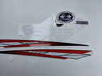 Vinyl graphic red decals set suitable for Yamaha 85 hp two stroke outboard engine. Vinyl stickers kit for Yamaha 85 hp two stroke Handmade