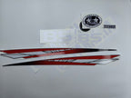 Vinyl graphic red decals set suitable for Yamaha 85 hp two stroke outboard engine. Vinyl stickers kit for Yamaha 85 hp two stroke Handmade