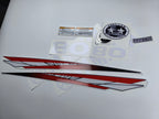 Vinyl graphic red decals set suitable for Yamaha 80 hp two stroke outboard engine. Vinyl stickers kit for Yamaha 80 hp two stroke Handmade