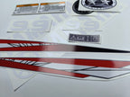 Vinyl graphic red decals set suitable for Yamaha 9.9 hp two stroke outboard engine. Vinyl stickers kit for Yamaha 9.9 hp two stroke Handmade