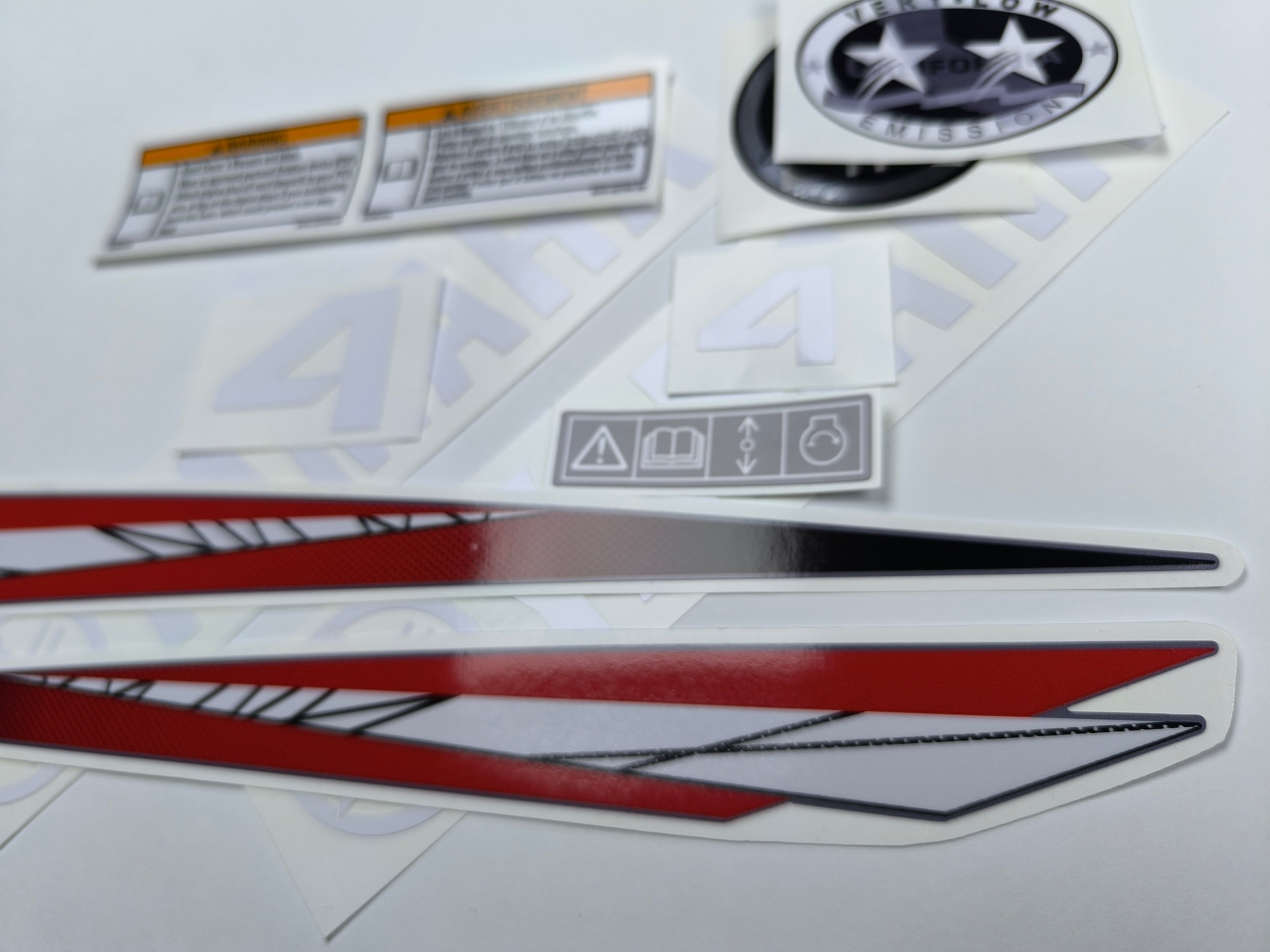 Vinyl graphic decals set suitable for Yamaha 4 hp two stroke outboard engine. Vinyl stickers kit for Yamaha 4 hp two stroke Handmade