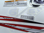 Vinyl graphic decals set suitable for Yamaha 6 hp two stroke outboard engine. Vinyl stickers kit for Yamaha 6 hp two stroke Handmade