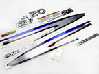 Vinyl graphic metalized silver shimmer decals set suitable for Yamaha 20 hp four stroke outboard engine. Vinyl stickers kit for yamaha 20 hp four stroke Handmade