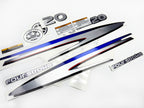 Vinyl graphic metalized silver shimmer decals set suitable for Yamaha 20 hp four stroke outboard engine. Vinyl stickers kit for yamaha 20 hp four stroke Handmade