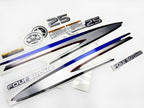 Vinyl graphic metalized silver shimmer decals set suitable for Yamaha 25 hp four stroke outboard engine. Vinyl stickers kit for yamaha 25 hp four stroke Handmade