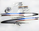 Vinyl graphic metalized silver shimmer decals set suitable for Yamaha 55 hp two stroke outboard engine. Vinyl stickers kit for Yamaha 55 hp two stroke Handmade