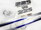 Vinyl silver shimmer decals set suitable for Yamaha 225 hp V 6 four stroke outboard engine. Vinyl stickers kit for Yamaha 225 hp Handmade