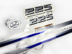 Vinyl silver shimmer decals set suitable for Yamaha 225 hp four stroke outboard engine. Vinyl stickers kit for Yamaha 225 hp Handmade