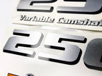 Vinyl silver shimmer decals set suitable for Yamaha 250 hp four stroke outboard engine. Vinyl stickers kit for Yamaha 250 hp Handmade