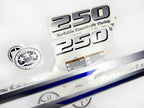 Vinyl silver shimmer decals set suitable for Yamaha 250 hp four stroke outboard engine. Vinyl stickers kit for Yamaha 250 hp Handmade