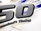 Vinyl silver shimmer decals set suitable for Yamaha 250 hp four stroke outboard engine. Vinyl stickers kit for Yamaha 250 hp Handmade