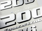 Vinyl silver shimmer decals set suitable for Yamaha 200 hp four stroke V 6 outboard engine. Vinyl stickers kit for Yamaha 200 hp Handmade