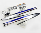 Vinyl silver shimmer film decals set suitable for Yamaha 80 hp two stroke outboard engine. Vinyl stickers kit for Yamaha 80 hp two stroke Handmade